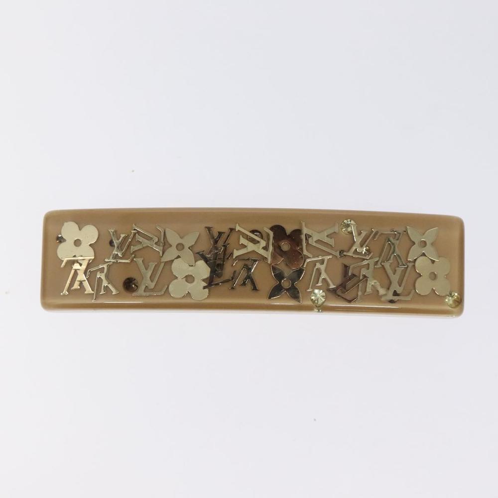 LOUIS VUITTON Baretta Anclusion Hair Clip metal Beige M65305 LV Auth bs26289 - Picture 2 of 7